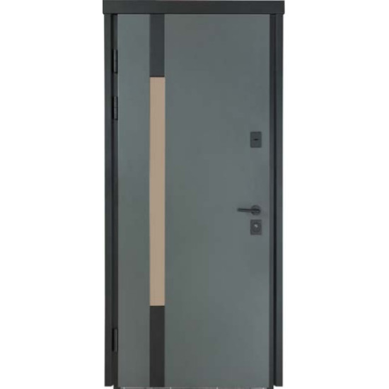 Вхідні двері COTTAGE 705/431 Metalic Grey/Вулична Vinorit Булат