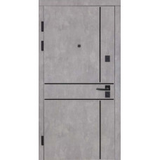 Вхідні Двері Ультра (КВАДРО) МОДЕЛЬ 540/249 WAVESTONE GREY / Білий Супермат Булат