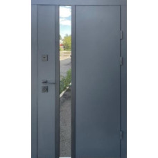 Входные двери Qdoors Норд улица металл Антрацит7021 краска/МДФ белое дерево