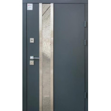 Входные двери Qdoors Норд улица металл Антрацит7021 краска/МДФ белое дерево