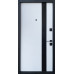 Входные двери STRAJ Slim S Glass-A Софт Блэк past/Белый сатин